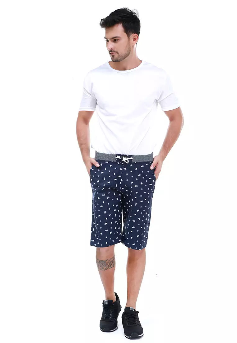Rissham Celana Pendek Chino Pria Simple Casual Short Pants Material Cotton ORIGINAL - Navy