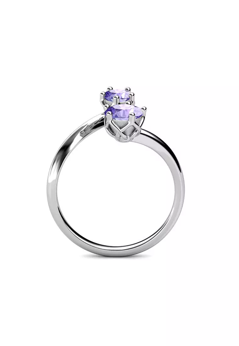 Birth Stone Ring June Alexandrite WG - Cincin Crystal by Her Jewellery