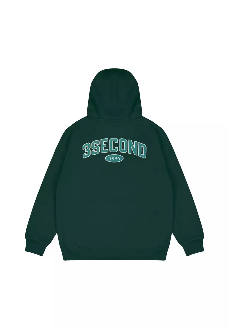 3Second Men's Jacket Zipper Hoodie Sweatshirt Regular Fit Fleece Mael 140125