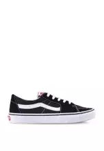 All black low cut vans sales