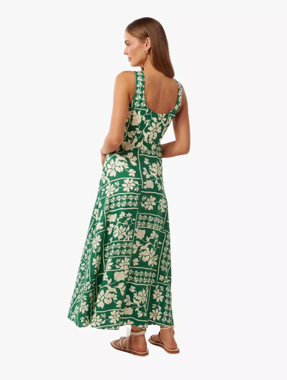 Tori Square Neck Linen Midi