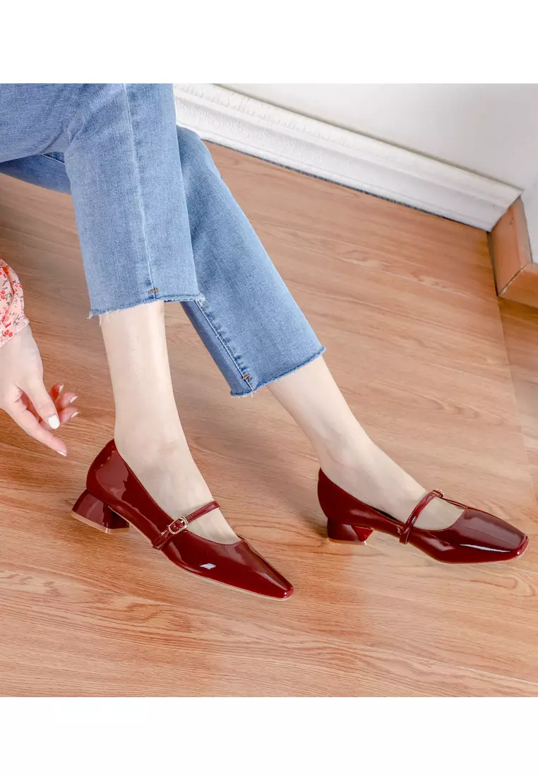 3CM Patent Leather  Mary Jane Shoes 213-3