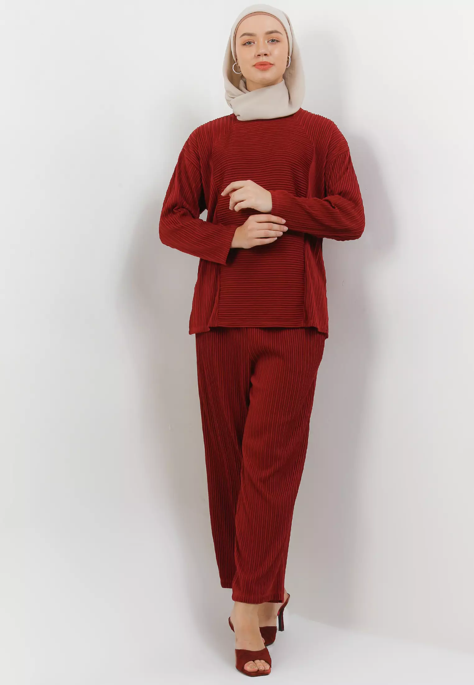 MFMW Chukesanam Atasan Blouse Maroon