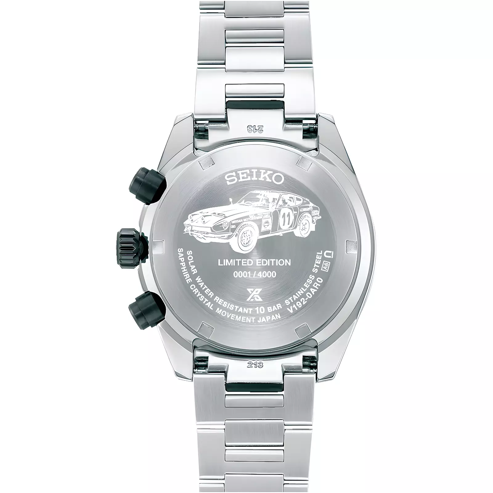 Seiko Prospex X DATSUN Speedtimer Limited Edition - Solar Fairlady Z 240Z - All Stainless Steel - SSC957P1