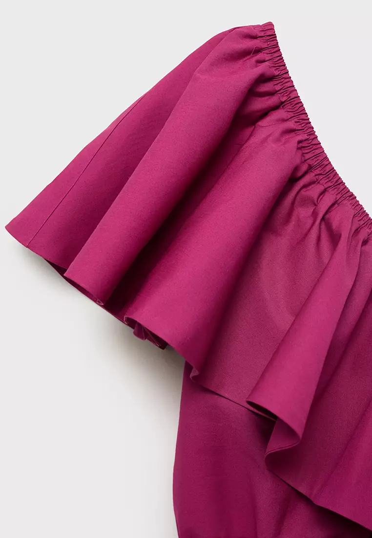 Asymmetrical Dress With Cut-Out