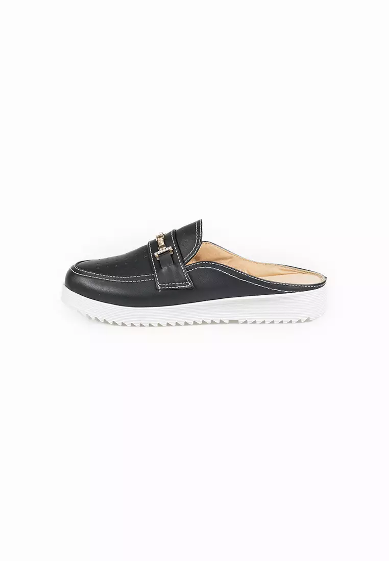 SEIS Lorin Sandal Wanita Slip On - BLACK