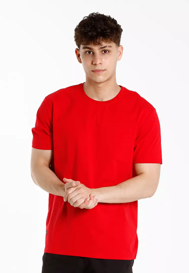 Forest Plus Size T Shirt Men 100% Cotton Soft Unisex Round Neck Big Size Plain Tee | PL23585-51Red