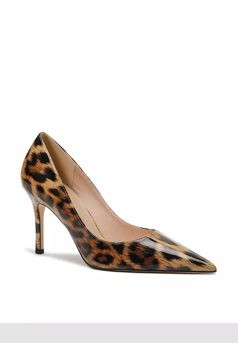 10CM Faux Leather Pointed Pumps Heels Shoes HZL053