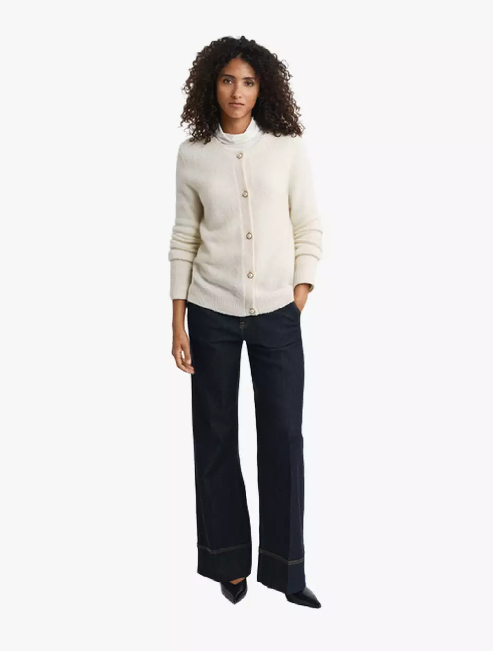 GANT - Pakaian Wanita - BOUCLE C-NECK CARDIGAN - GTN4805421