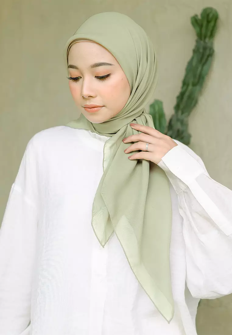 Polly Cotton (Hijab Segiempat Bella Square) Avocado