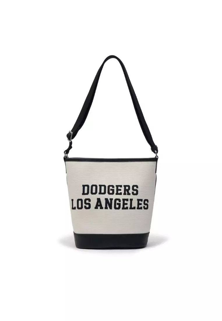 VARSITY JACQUARD CANVAS BUCKET BAG LOS ANGELES DODGERS