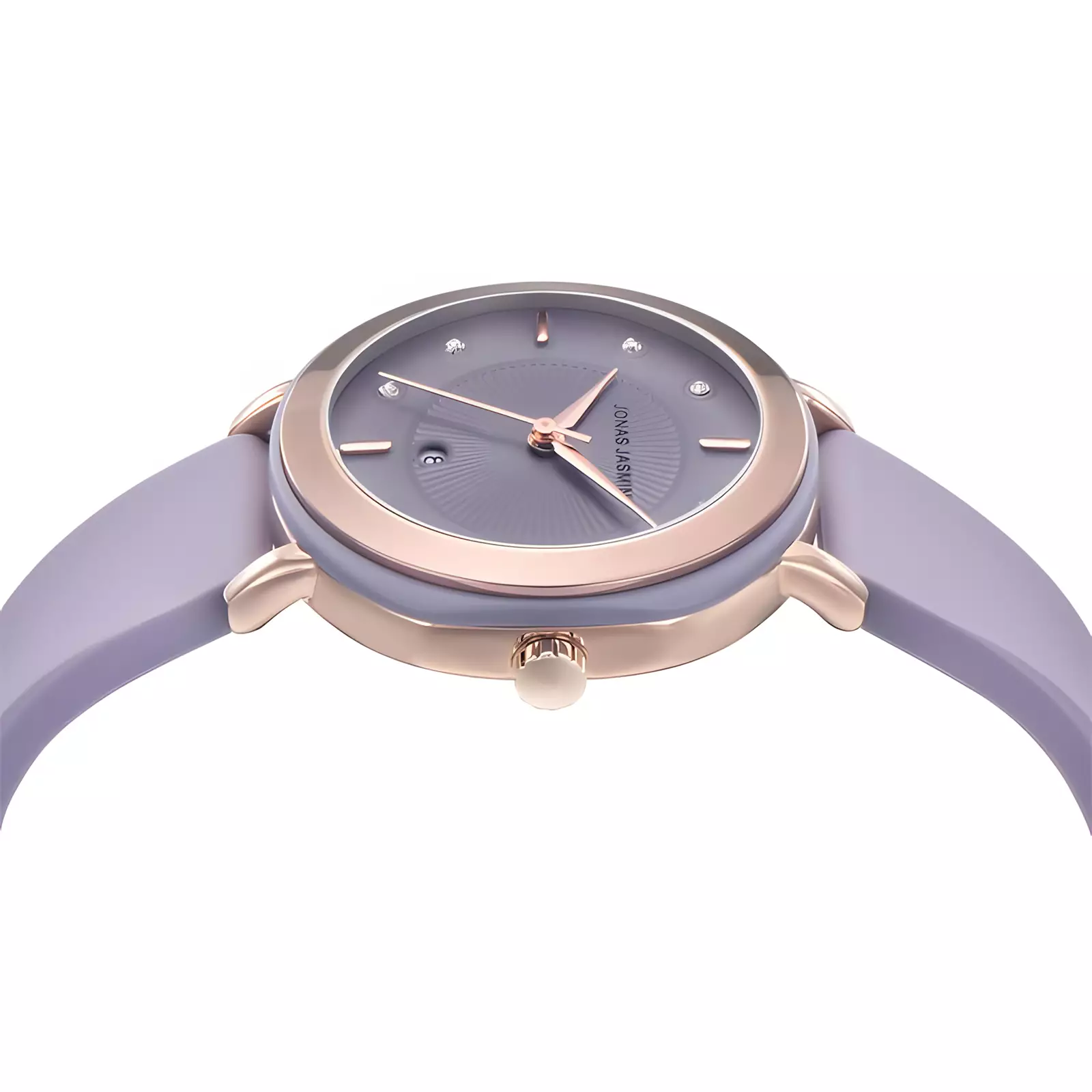 Jonas Jasmin - Jam Tangan Analog Wanita - Purple - Rubber Band - JJ-2212L-PU