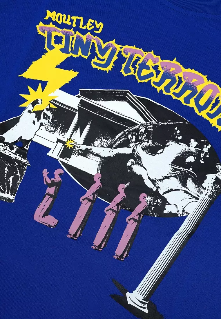 Moutley Men's T-Shirt Short Sleeve Oversized Fit Cotton 16s Tiny Terrors OL-C180125