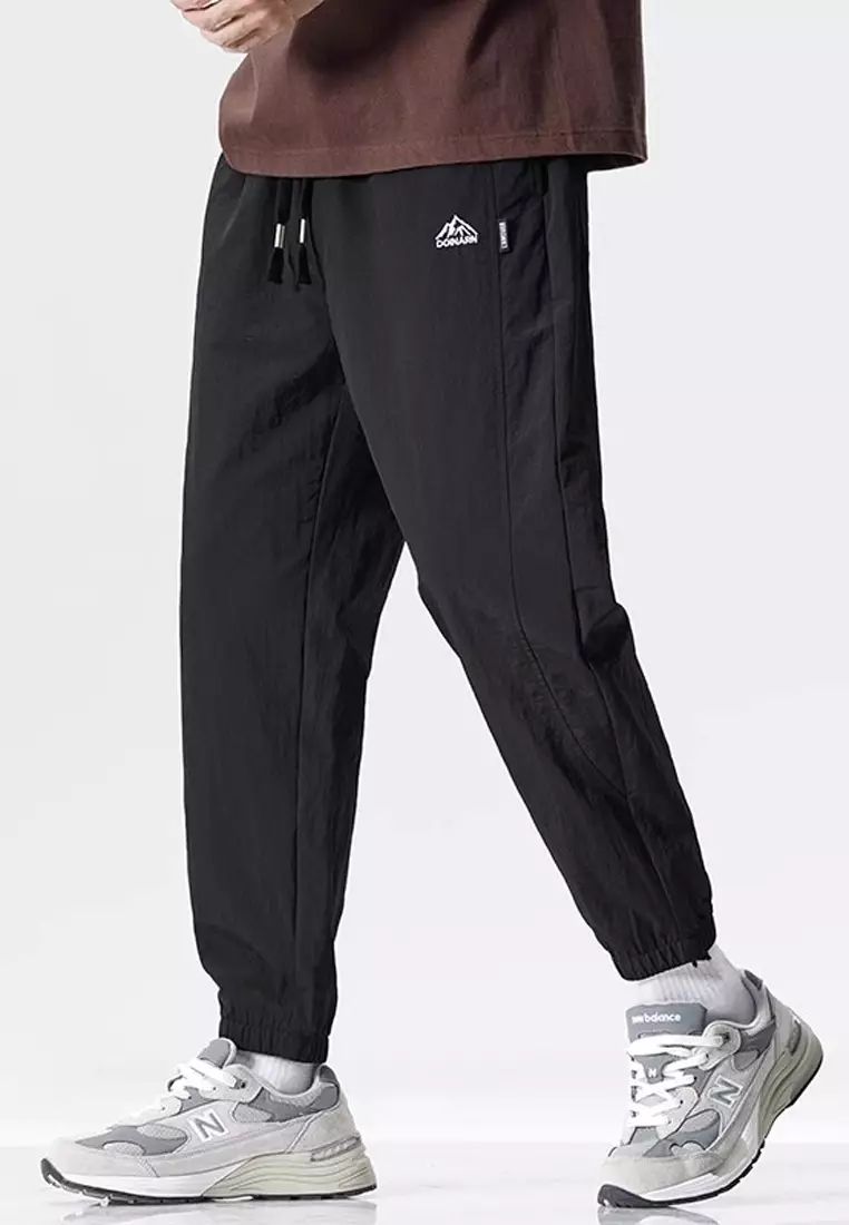 抽繩休閒束腳褲