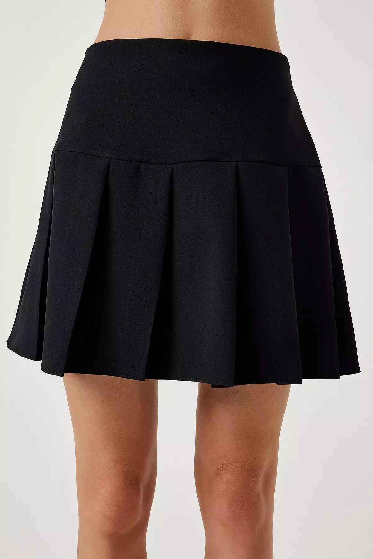 High Waist Pleated Mini Skirt