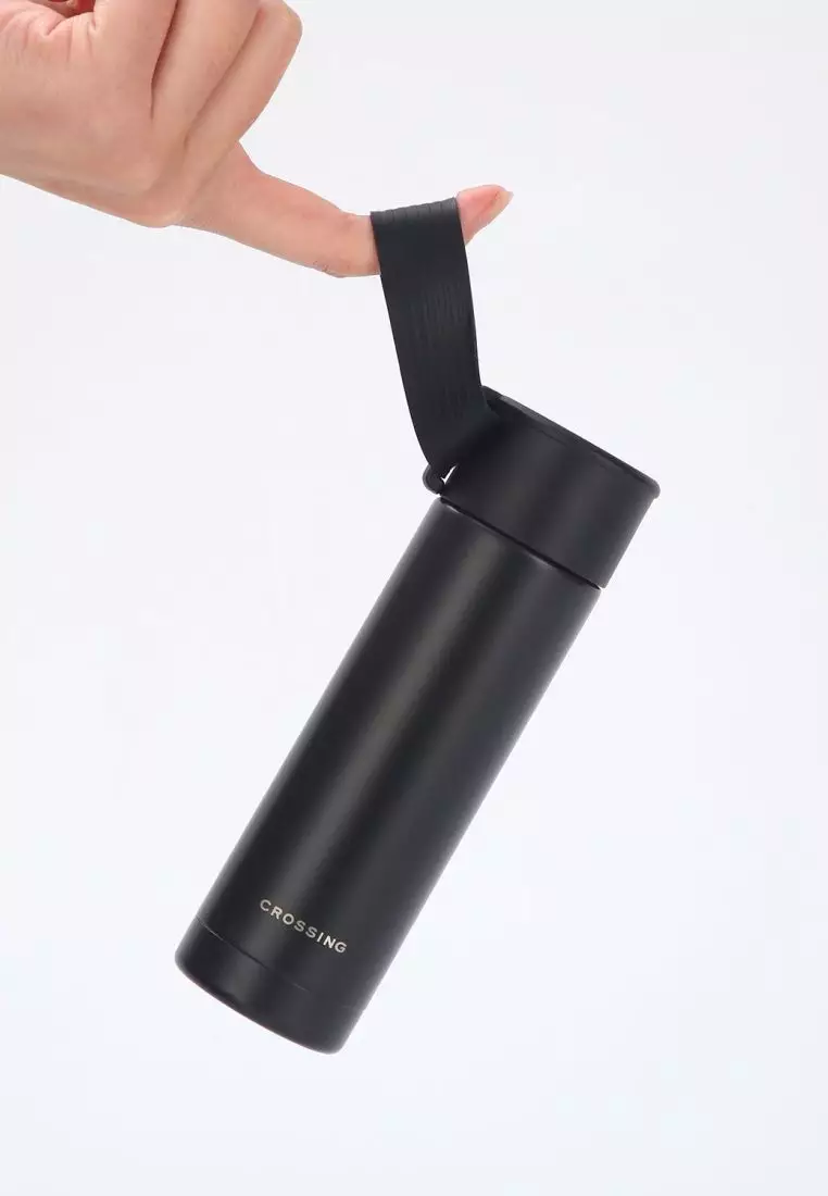 Crossing Compact Slim Insulated S/S Bottle 180ml - Black