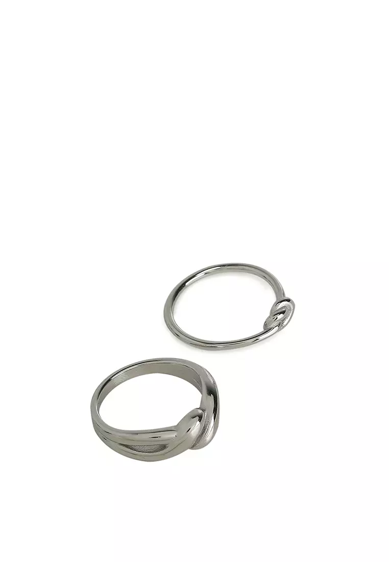 Twisties Stainless Steel Ring Set