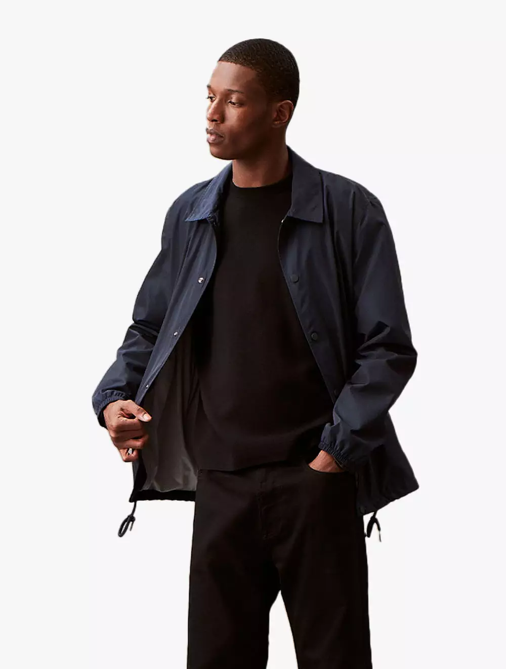 CALVIN KLEIN - NYLON COACHES JACKET - Sapphire - navy