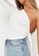 MISSGUIDED white Tie Side One Arm Crop Top 0AA26AAF856E5EGS_3