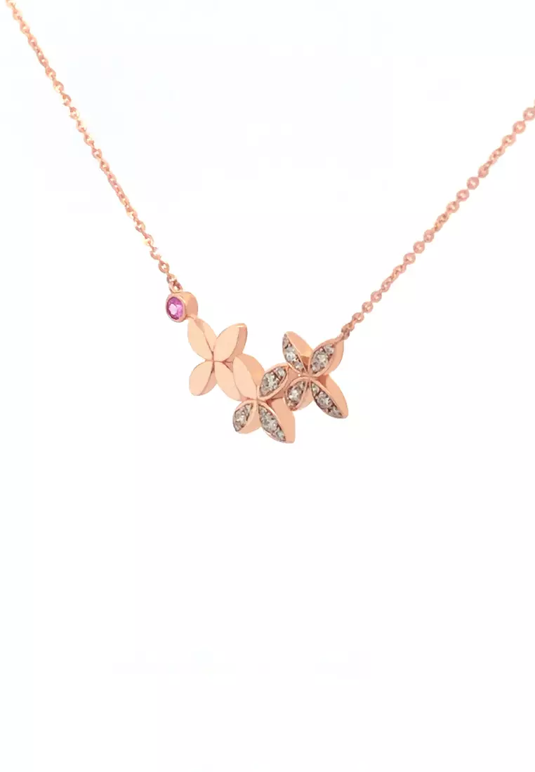 Buy Diamond Platinum Diamond Platinum The Quad Flower Necklace