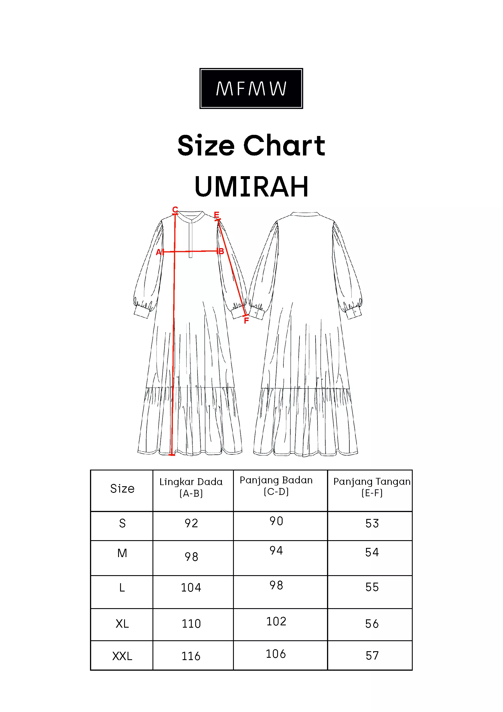 MFMW Umirah Tunik Brown Motif