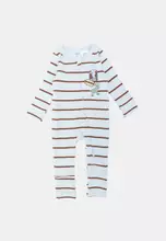 Lcn 淺藍色 呢喃/木紋間條