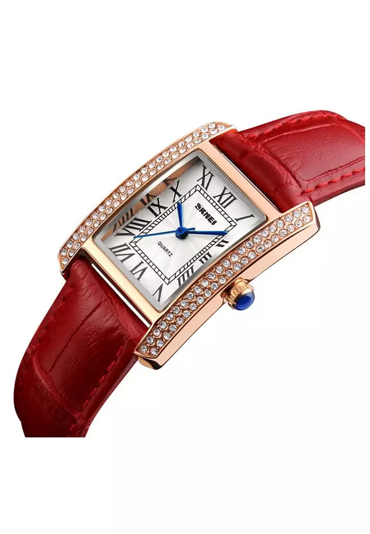 Jam Tangan Kasual Analog Wanita Waterproof 30m Strap Tali Material PU Leather FG55 ORIGINAL