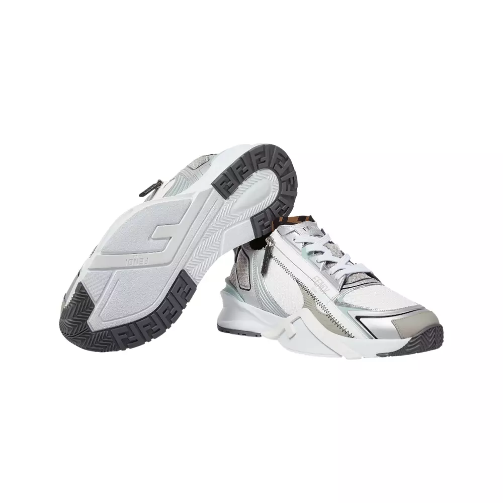 Flow Low Top Technical Mesh Sneakers White