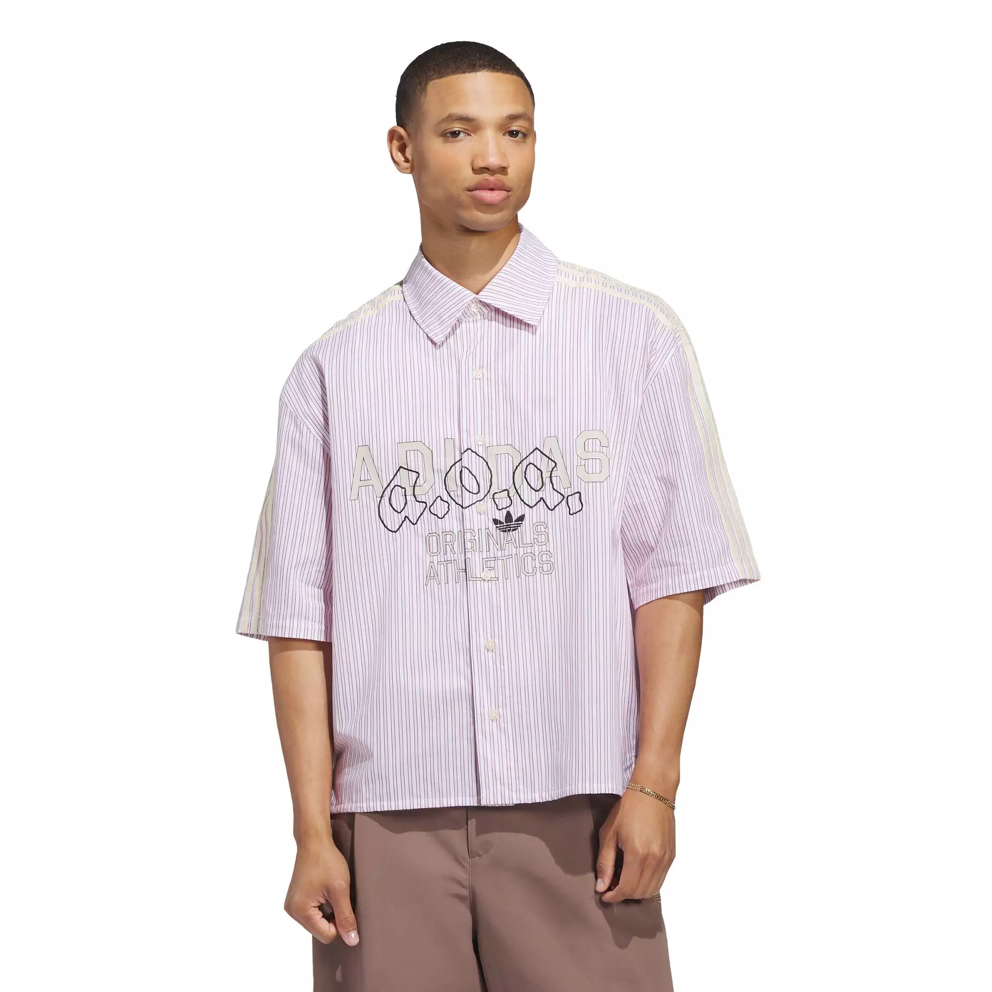 ADIDAS Lifestyle ORIGINALS AOA BUTTON UP Shirt Men Burgundy KT7989