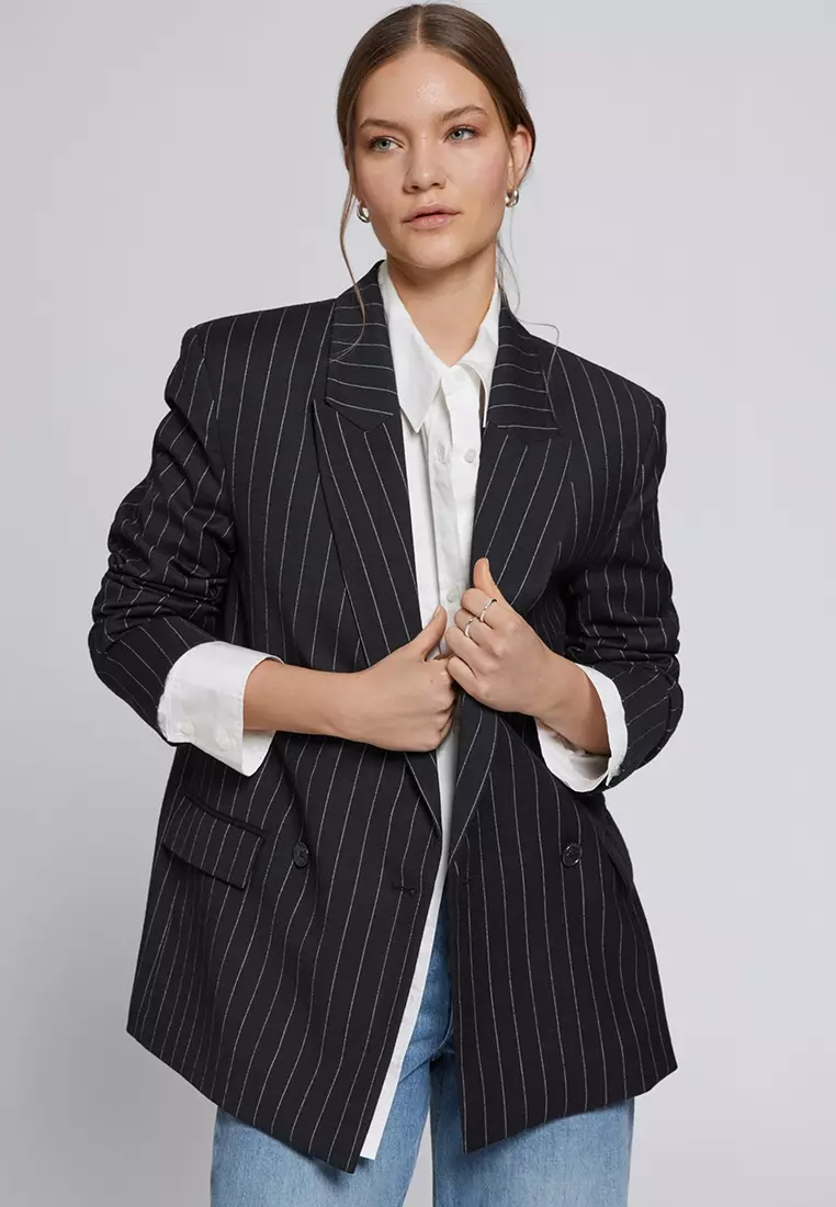 Relaxed Double Breasted Blazer
