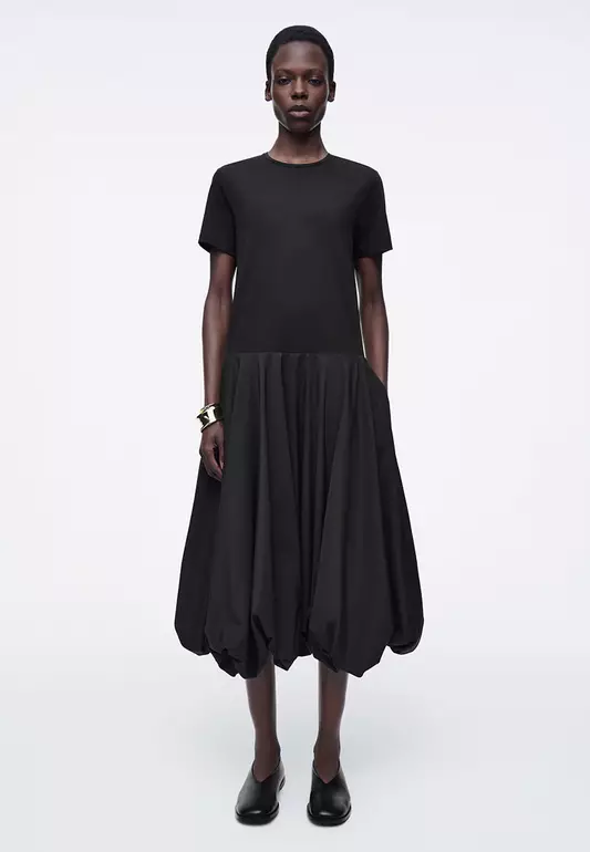 Balloon-Hem T-Shirt Dress