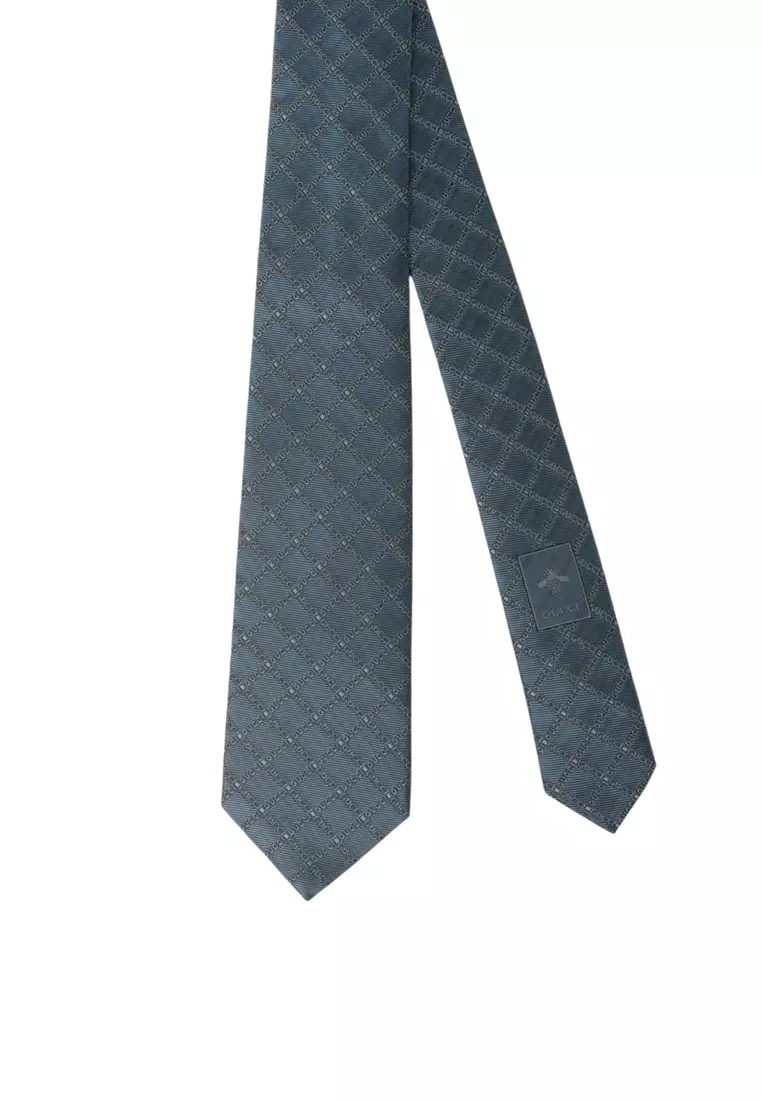 Gucci Logo Silk Jacquard Tie 領呔