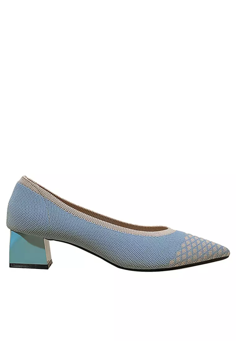 Discount on Twenty Eight Shoes  shoes - SKU: 4cm Color Matching Flyknit Pumps Xsn6266