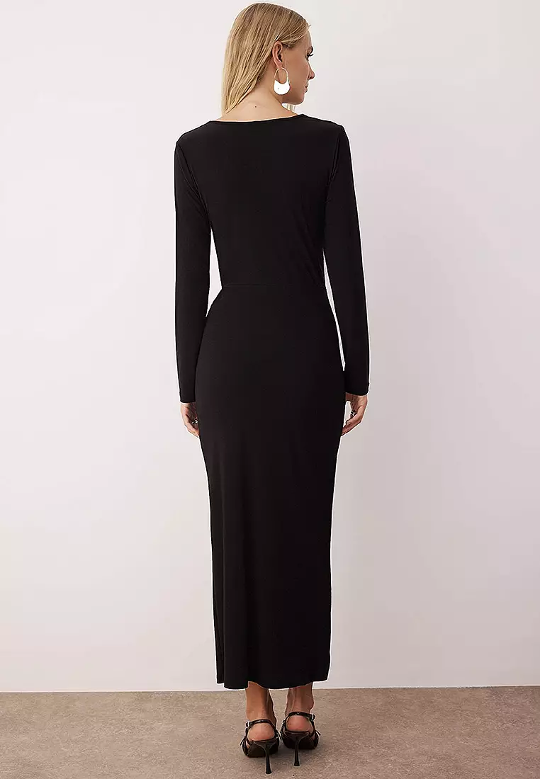 Cowl Neck Midi Dress