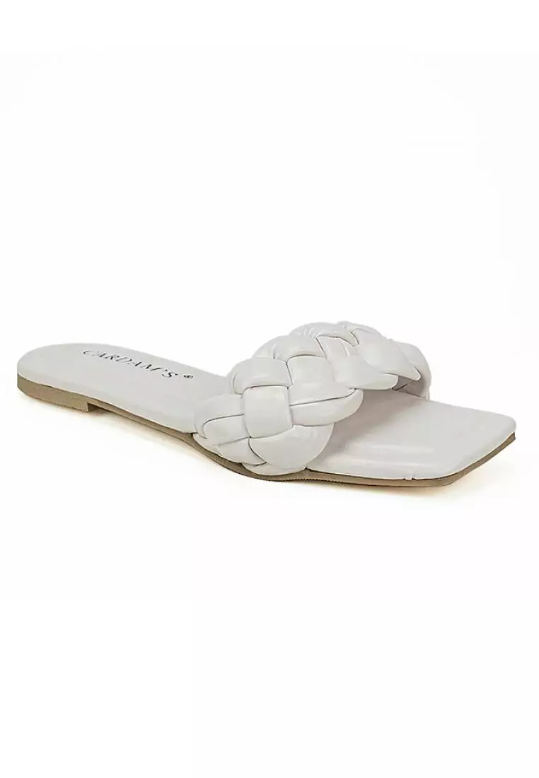 Discount on Cardam's Lifestyle  shoes - SKU: Eclb Erm 00093 White Flat Sandals