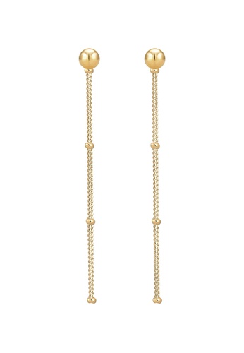 ELLI GERMANY gold Earrings Women Hanger Stud Ball Minimal Basic in Gold Plated 960E5AC13BD8A5GS_1