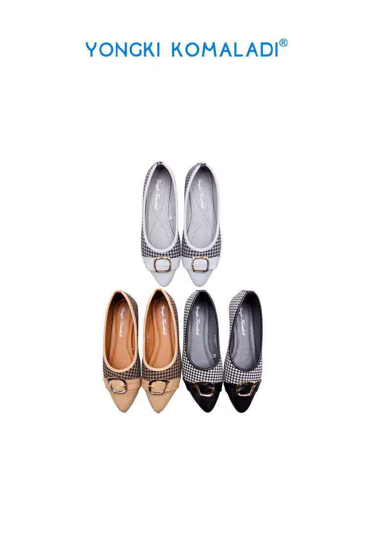 YONGKI KOMALADI FLATSHOES OL-W8122-23 LADIES HITAM