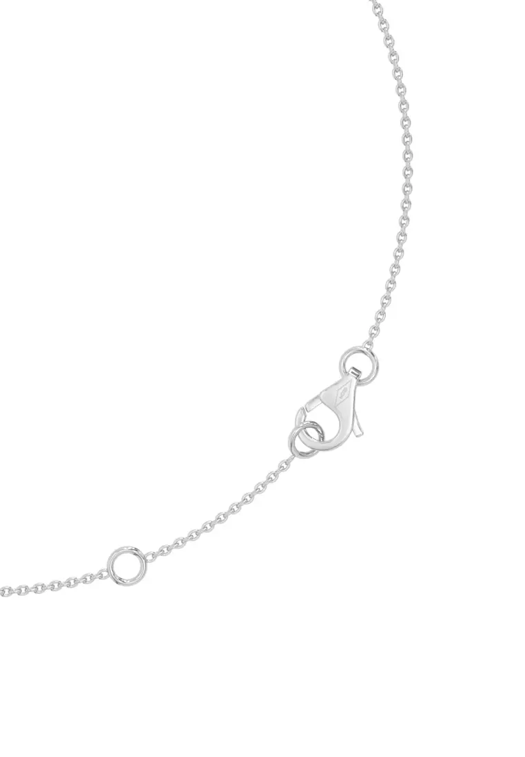Modern Trillion Cut Lab Grown Diamond Pendant Necklace in 14K White Gold D/E-VVS/VS (0.52ct TDW)