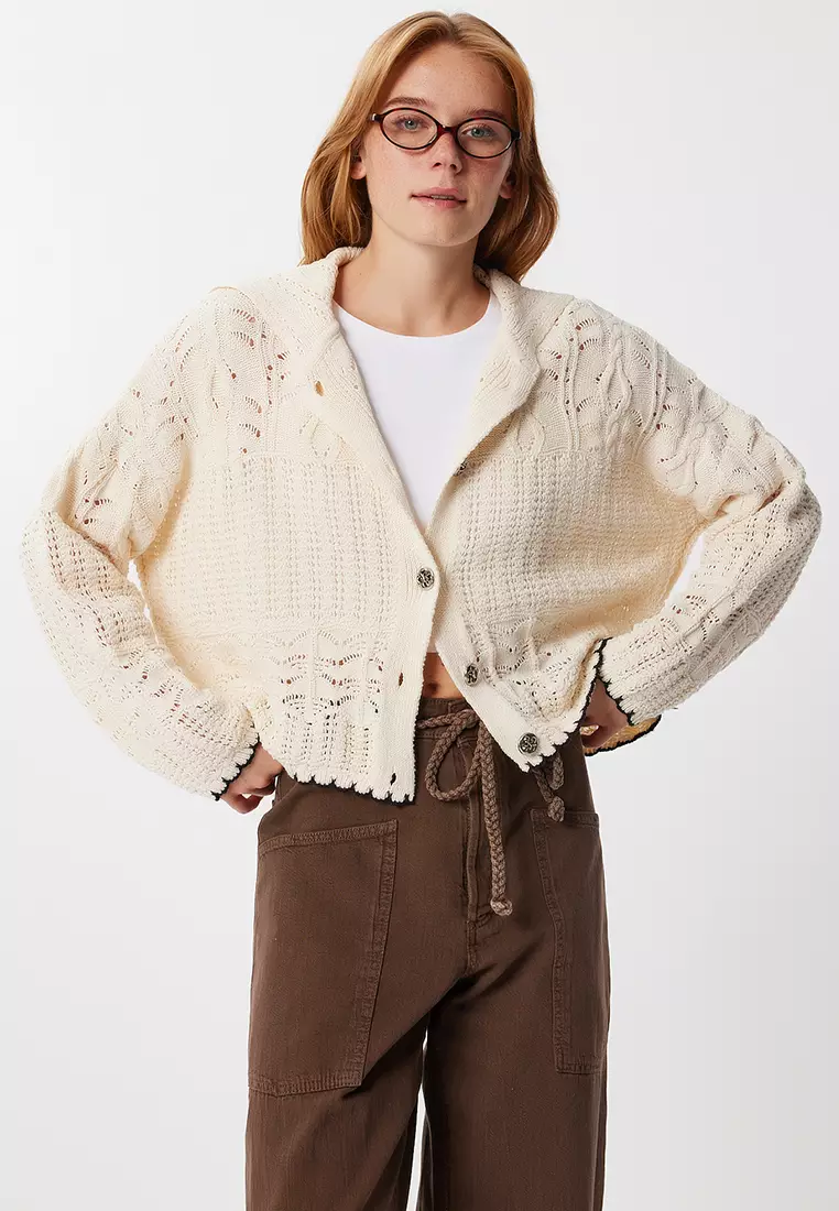 Openwork Knit Cardigan