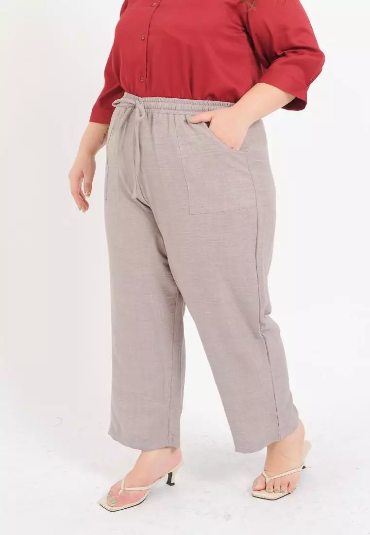 Plus Size Pants Yoo Ra Grey
