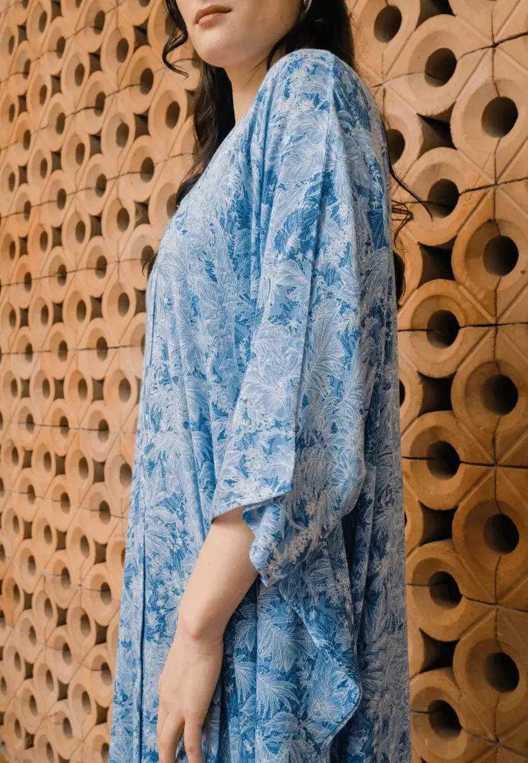 Urban Exchange Misha Kaftan Blue - Gamis Kaftan Rayon