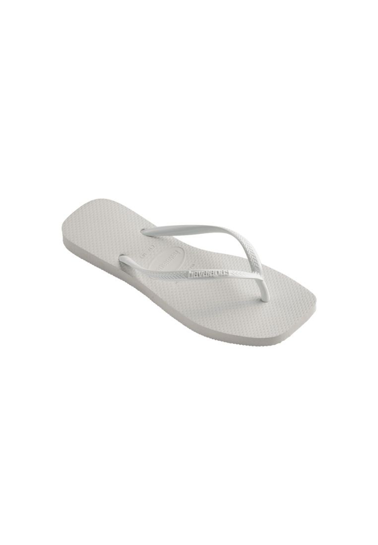 Women Slim Square Flip Flops - White
