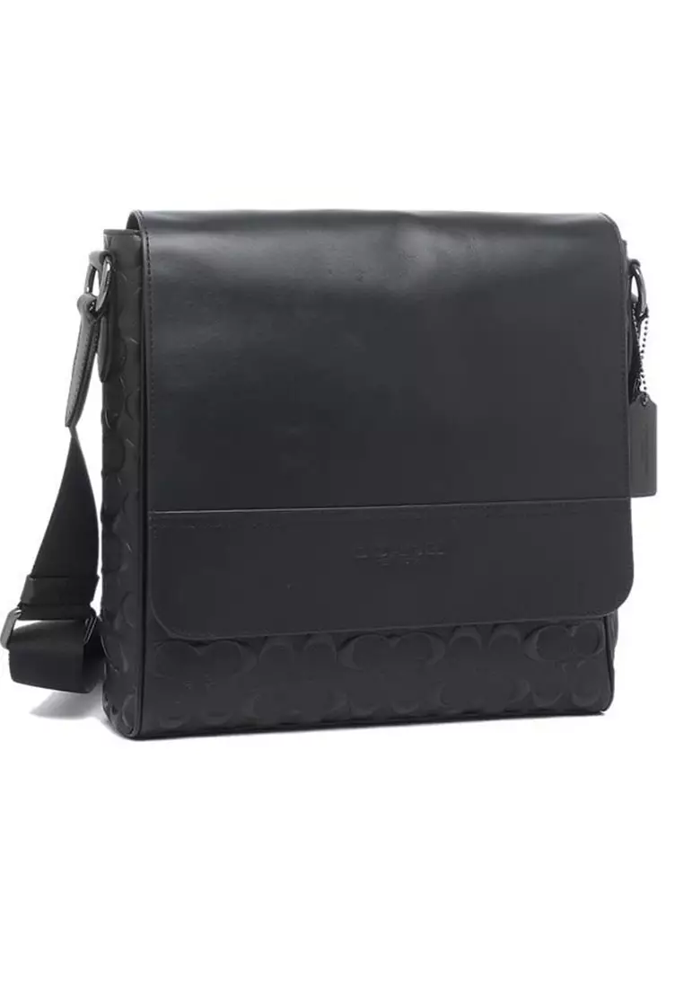 Buy Coach Coach Houston Map Bag In Signature Leather 4006 Black