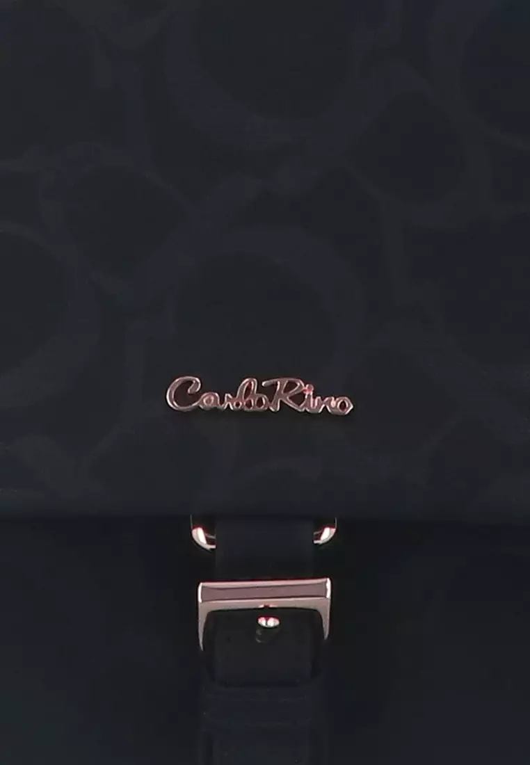 Black Carlo GEO Nylon Saddle Bag