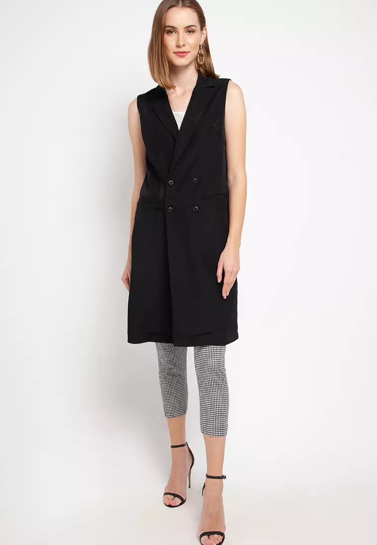 Plaid-High Waisted Pants