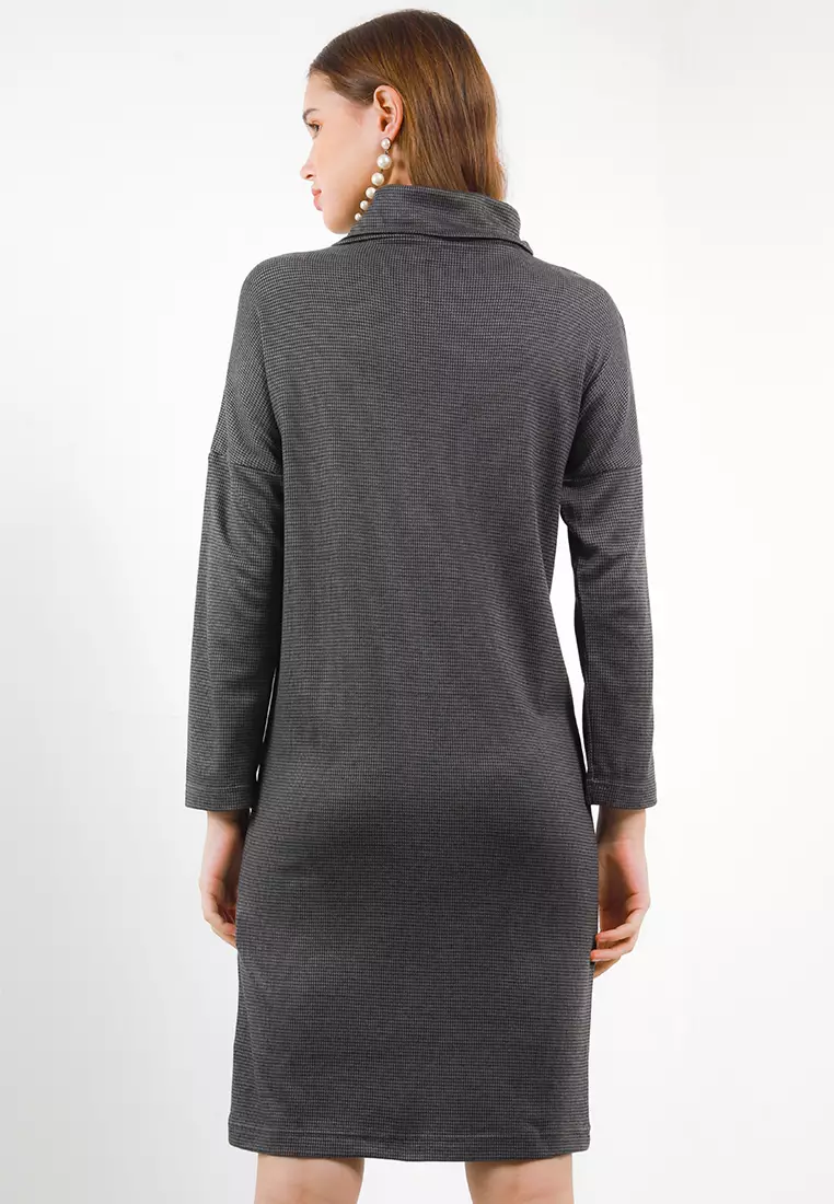 Long sleeves Turtleneck Dress