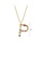 Glamorousky silver Fashion and Simple Plated Gold English Alphabet P Pendant with Cubic Zirconia and Necklace 7A1C0AC108CA58GS_2