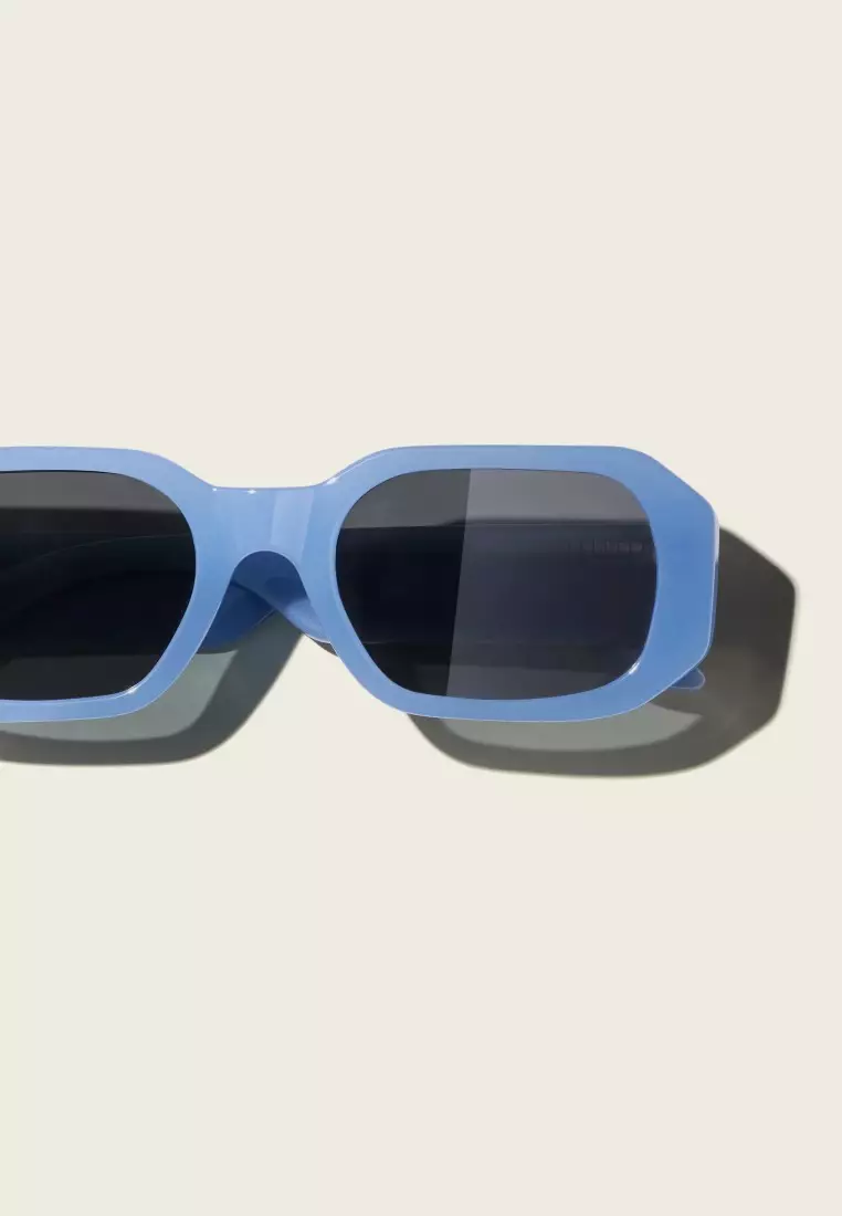 New Quay Hyped Up 53mm Hydrangea/ Smoke Frame Square Lens Unisex Sunglasses NWT Quay_HypedUp_MidnightBrown_Fro  main image 3