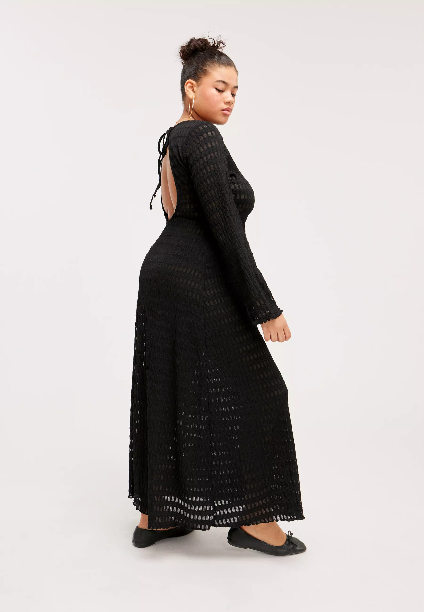 Buy Monki Sheer Open Back Maxi Dress Online | ZALORA Malaysia