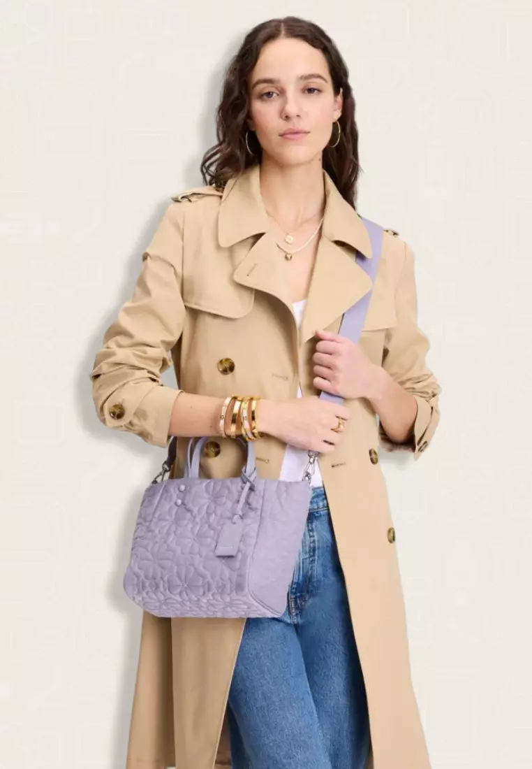 Kate Spade Tilly Quilted Small Tote Bag Frozen Lilac